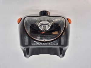 Koplampkap Zwart t.b.v. 3-wieler inclusief glaasje en LED-armatuur compleet