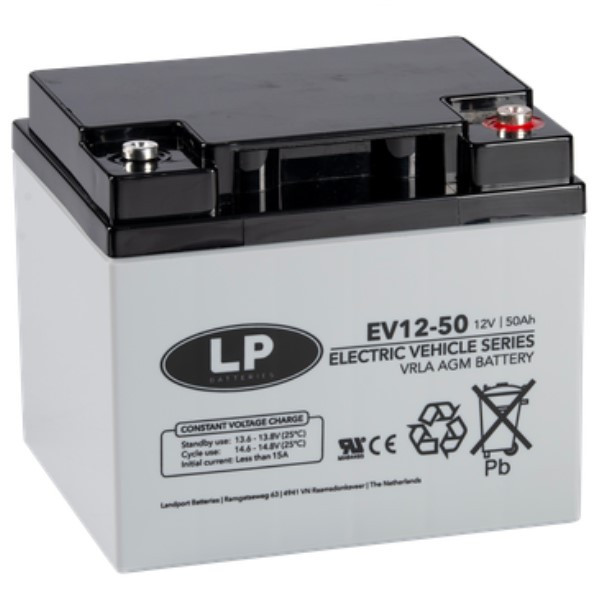 Landport EV12-50 EV12050 AGM Deep Cycle accu 12V 50 Ah